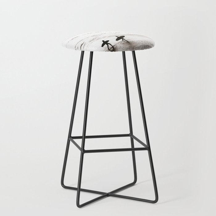 Surfer Black and White Stool Gallery Image 1