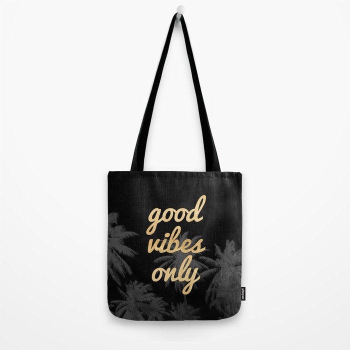 Good Vibes Only Palm Trees Tote Bag Gallery Image 2