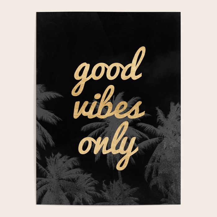Good Vibes Only Palm Trees Poster Gallery Image 4