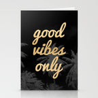 Good Vibes Only Palm Trees Stationery Card Gallery Image 2