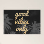 Good Vibes Only Palm Trees Welcome Mat Gallery Image 1