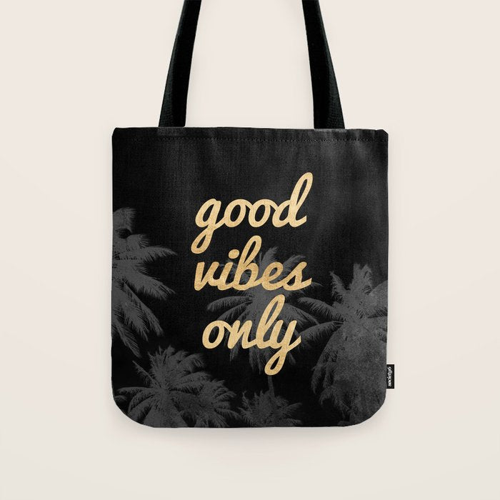 Good Vibes Only Palm Trees Tote Bag Gallery Image 1