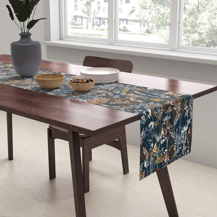 Abstract Forest Night A Table Runner Gallery Image 2