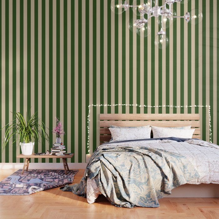 Sawdust and Pine Striped Harmony Wallpaper Gallery Image 3