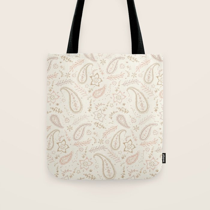 Paisley - Soft Pink Tote Bag Gallery Image 1