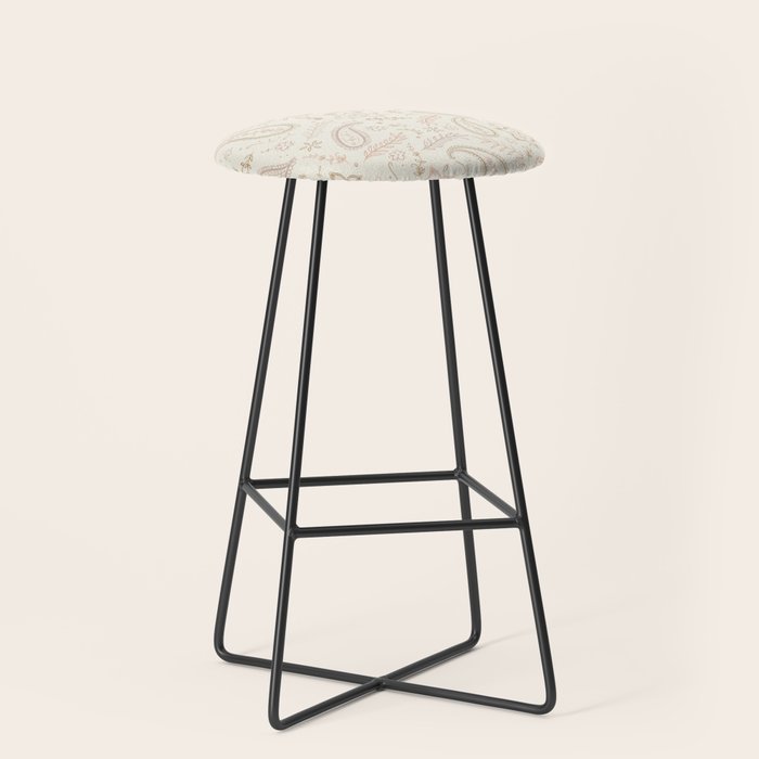 Paisley - Soft Pink Stool Gallery Image 1