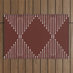 Geo (Red Wine) Outdoor Rug Gallery Image 1