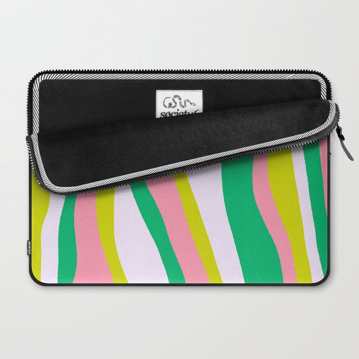 Retro Ribbon Stripes Laptop Sleeve Gallery Image 2