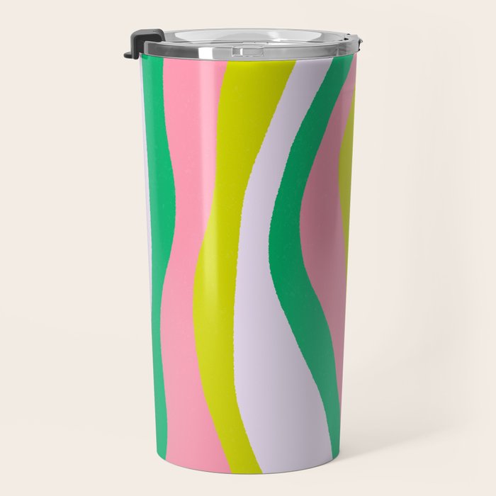 Retro Ribbon Stripes Travel Mug Gallery Image 3