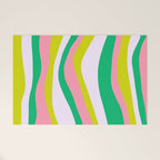 Retro Ribbon Stripes Welcome Mat Gallery Image 1