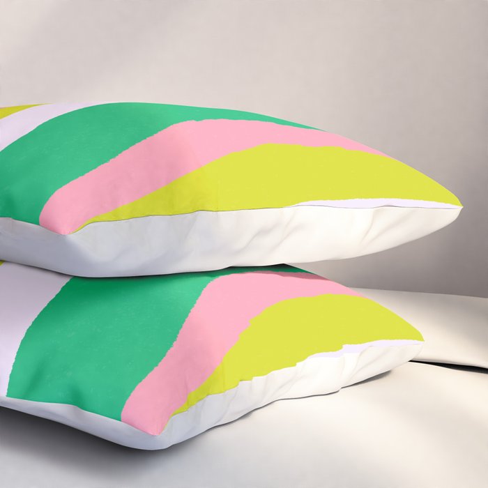 Retro Ribbon Stripes Pillow Sham Gallery Image 3