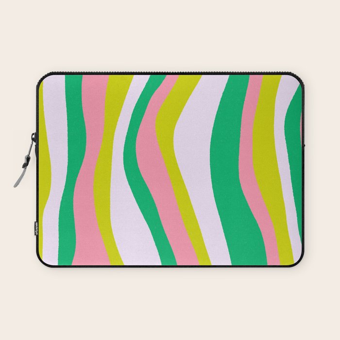 Retro Ribbon Stripes Laptop Sleeve Gallery Image 1