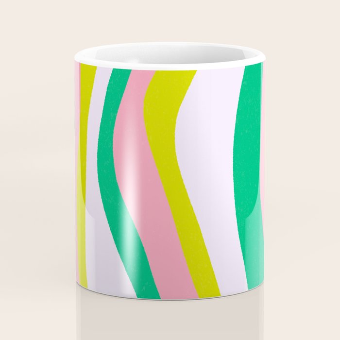Retro Ribbon Stripes Coffee Mug Gallery Image 4