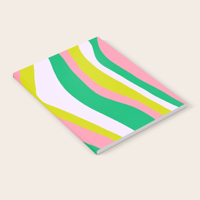 Retro Ribbon Stripes Notebook Gallery Image 1