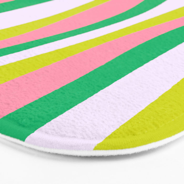 Retro Ribbon Stripes Bath Mat Gallery Image 3