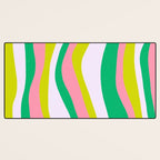 Retro Ribbon Stripes Desk Mat Gallery Image 3