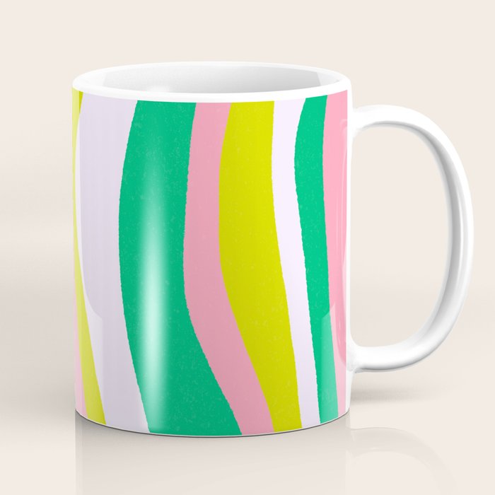 Retro Ribbon Stripes Coffee Mug Gallery Image 1