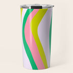 Retro Ribbon Stripes Travel Mug Gallery Image 1