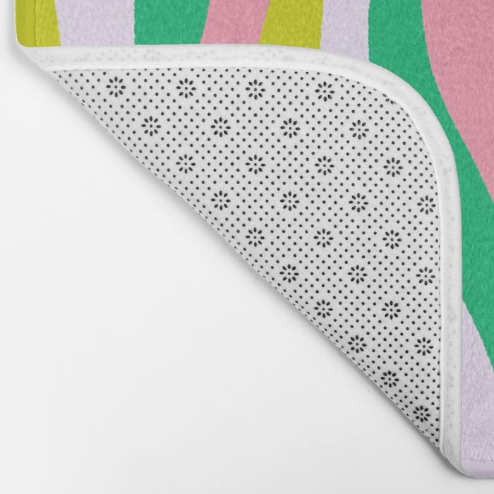 Retro Ribbon Stripes Bath Mat Gallery Image 2