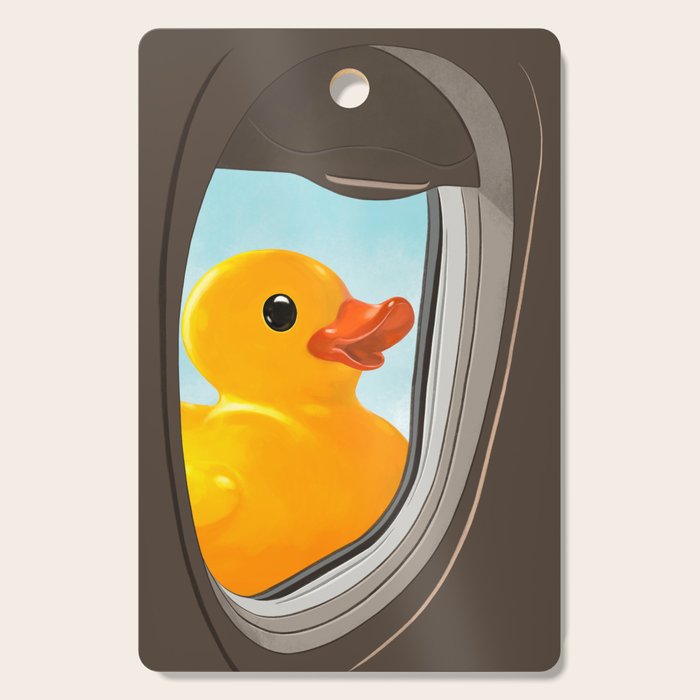 Hello! Yellow Duck Cutting Board Gallery Image 1