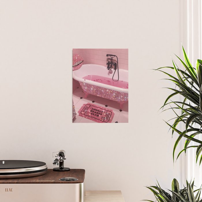 MAGIC BATHROOM | pink | pastel | shower | aesthetic | meme | funny | girly | positive | glitter  Poster Gallery Image 2