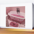 MAGIC BATHROOM | pink | pastel | shower | aesthetic | meme | funny | girly | positive | glitter  Wall Mural Gallery Image 2