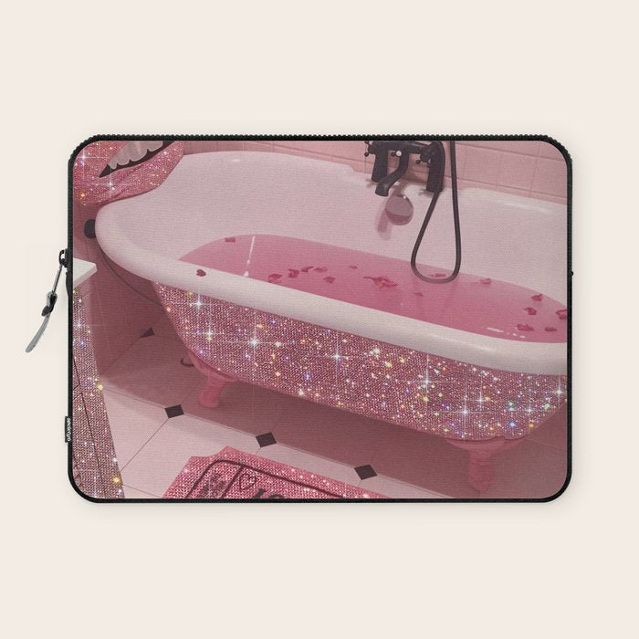 MAGIC BATHROOM | pink | pastel | shower | aesthetic | meme | funny | girly | positive | glitter  Laptop Sleeve Gallery Image 1