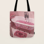 MAGIC BATHROOM | pink | pastel | shower | aesthetic | meme | funny | girly | positive | glitter  Tote Bag Gallery Image 1