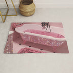 MAGIC BATHROOM | pink | pastel | shower | aesthetic | meme | funny | girly | positive | glitter  Rug Gallery Image 1