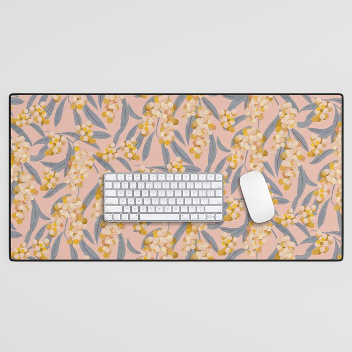  Acacia retinoides plant Desk Mat Gallery Image 1