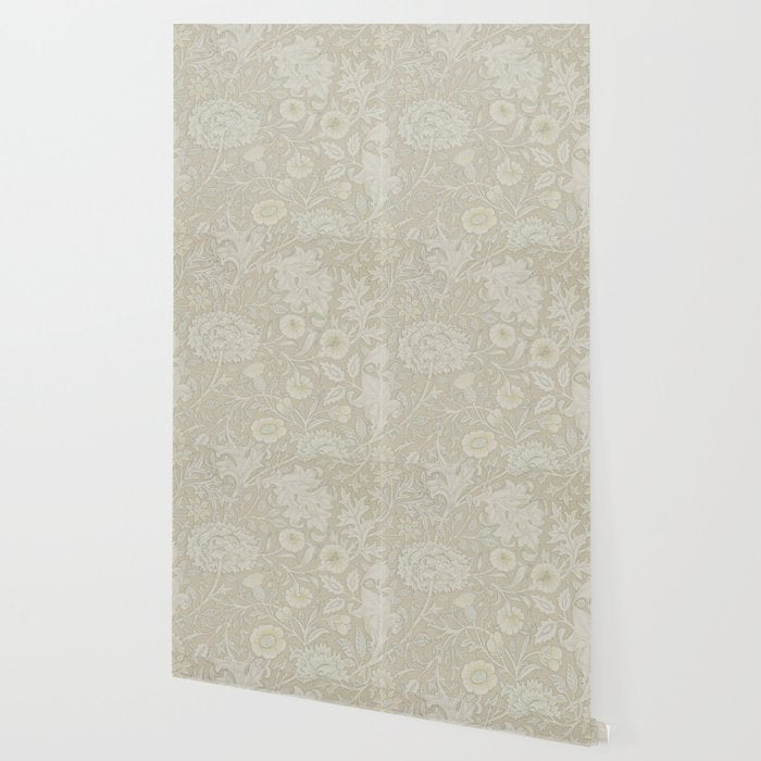 William Morris Vintage Double Bough Cream Pewter Wallpaper Gallery Image 2