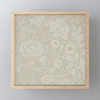 William Morris Vintage Double Bough Cream Pewter Mini Art Print Gallery Image 1