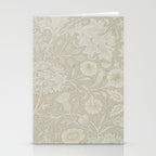 William Morris Vintage Double Bough Cream Pewter Stationery Card Gallery Image 2
