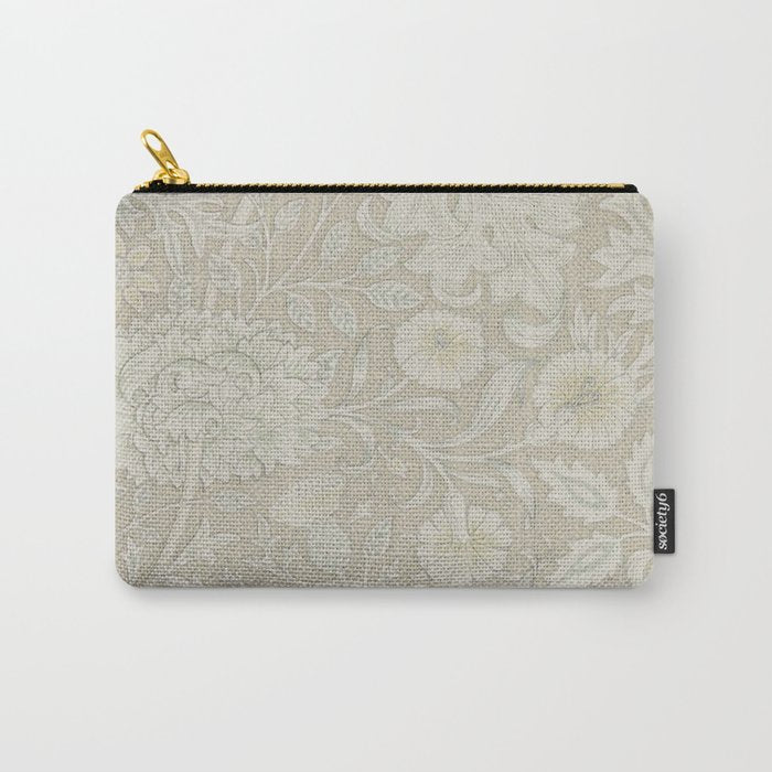 William Morris Vintage Double Bough Cream Pewter Carry All Pouch Gallery Image 1