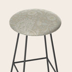 William Morris Vintage Double Bough Cream Pewter Stool Gallery Image 2