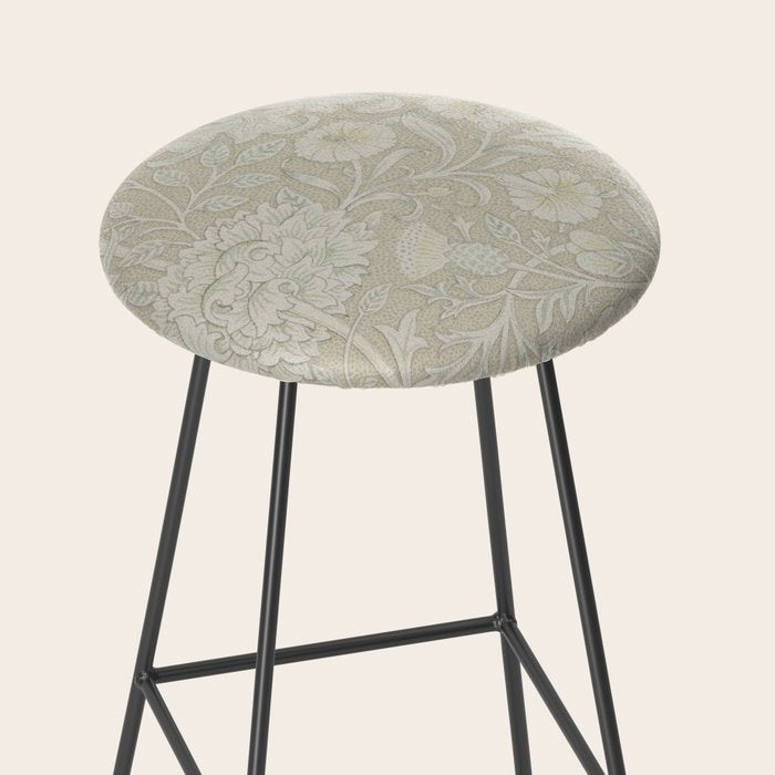 William Morris Vintage Double Bough Cream Pewter Stool Gallery Image 2