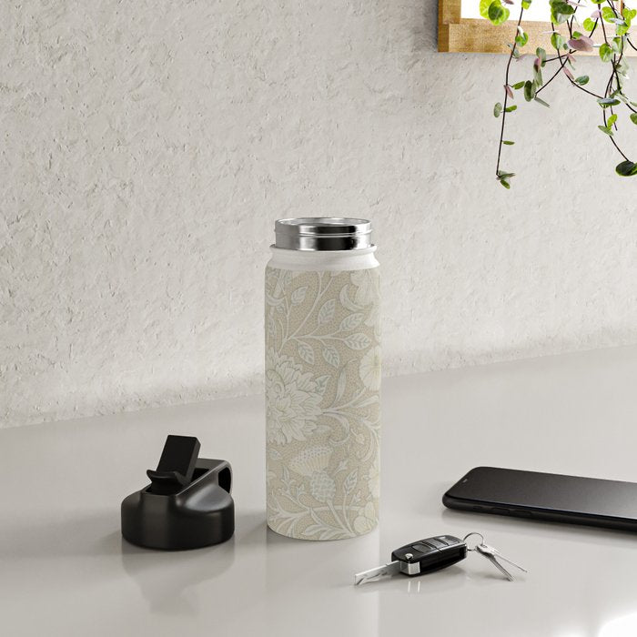 William Morris Vintage Double Bough Cream Pewter Water Bottle Gallery Image 4