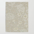 William Morris Vintage Double Bough Cream Pewter Poster Gallery Image 4