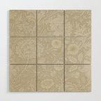 William Morris Vintage Double Bough Cream Pewter Wood Wall Art Gallery Image 1