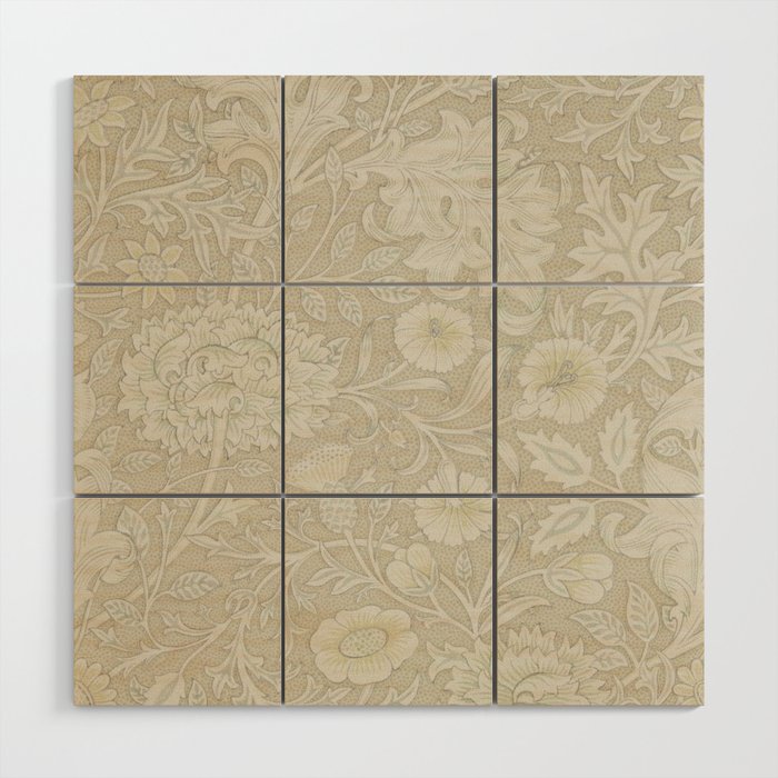 William Morris Vintage Double Bough Cream Pewter Wood Wall Art Gallery Image 1