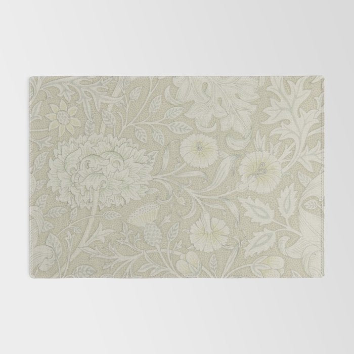 William Morris Vintage Double Bough Cream Pewter Rug Gallery Image 2