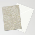 William Morris Vintage Double Bough Cream Pewter Stationery Card Gallery Image 2