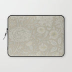 William Morris Vintage Double Bough Cream Pewter Laptop Sleeve Gallery Image 1