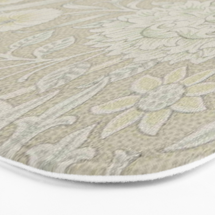 William Morris Vintage Double Bough Cream Pewter Bath Mat Gallery Image 3