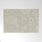 William Morris Vintage Double Bough Cream Pewter Welcome Mat Gallery Image 1