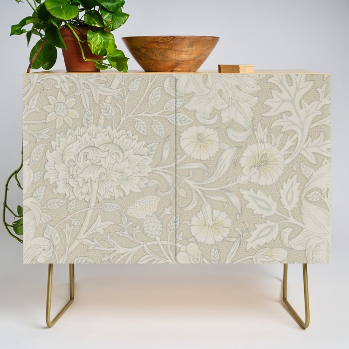 William Morris Vintage Double Bough Cream Pewter Credenza Gallery Image 1