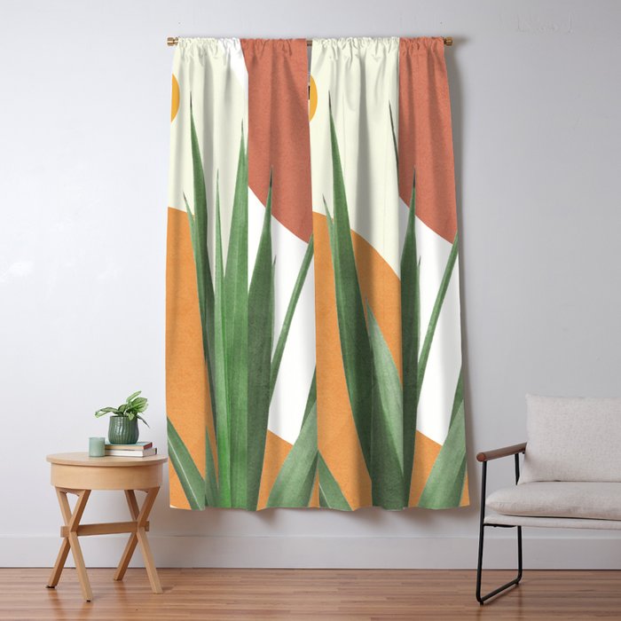 Abstract Agave Plant Window Curtain Gallery Image 5