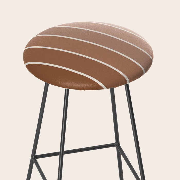 Gradient Arch XII Earthy Neutral Mid Century Modern Rainbow Stool Gallery Image 2
