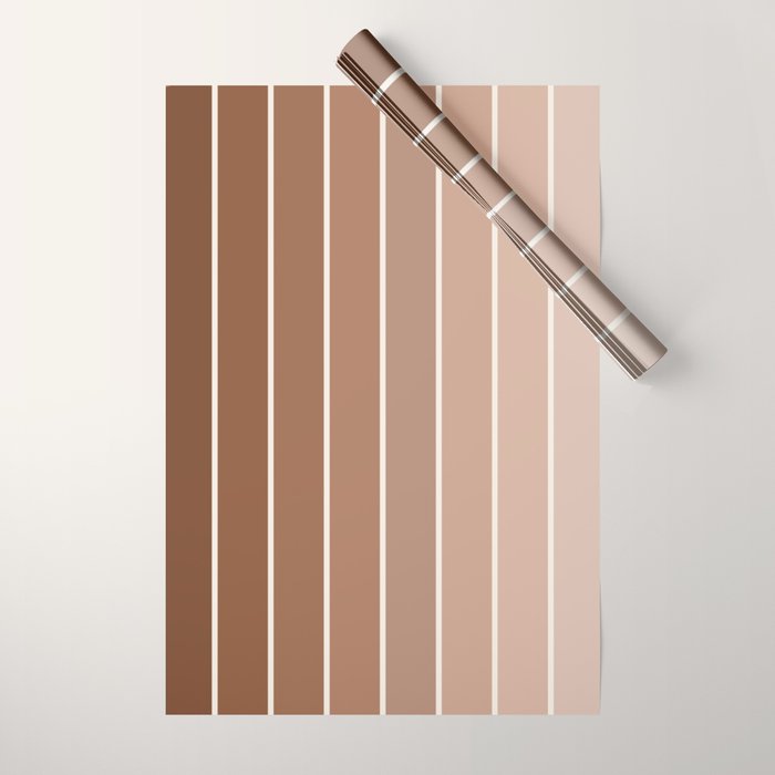 Gradient Arch XII Earthy Neutral Mid Century Modern Rainbow Wrapping Paper Gallery Image 1