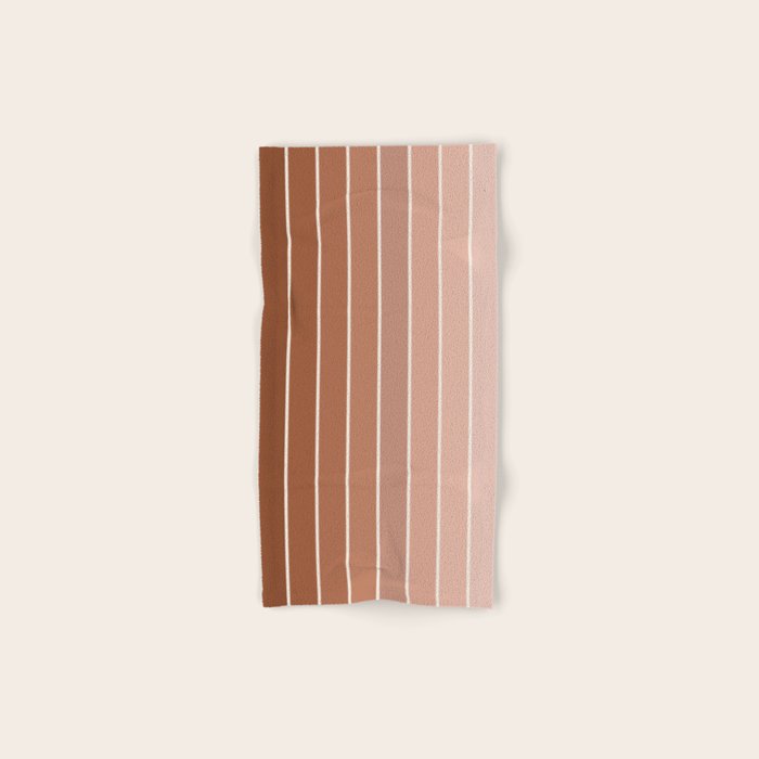 Gradient Arch XII Earthy Neutral Mid Century Modern Rainbow Bath Towel Gallery Image 1